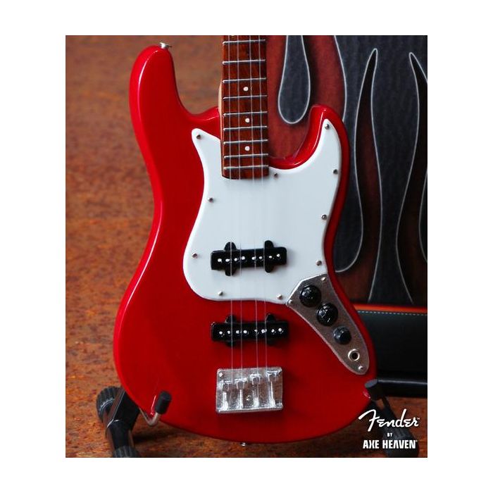 AXE HEAVEN Official Fender Red Jazz Bass MINIATURE Guitar Display Gift, FJ-001