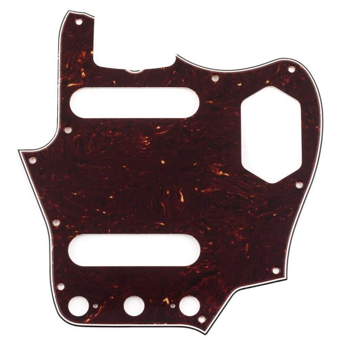 Genuine Fender Pickguard for '65 Jaguar - 10-Hole 4-Ply BROWN TORTOISE SHELL