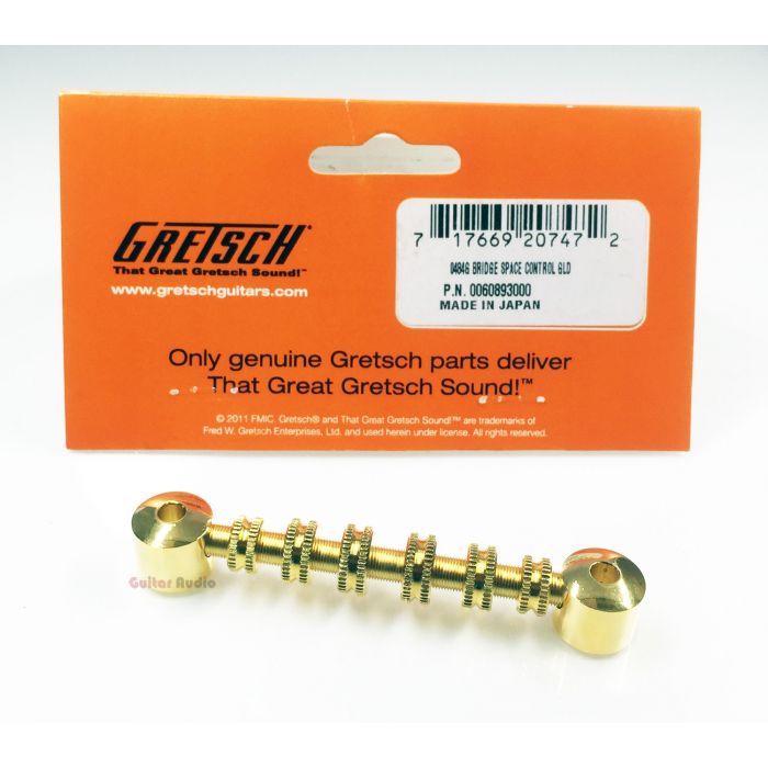 Genuine Gretsch Space Control Roller Adjustable Guitar Bridge Top - GOLD