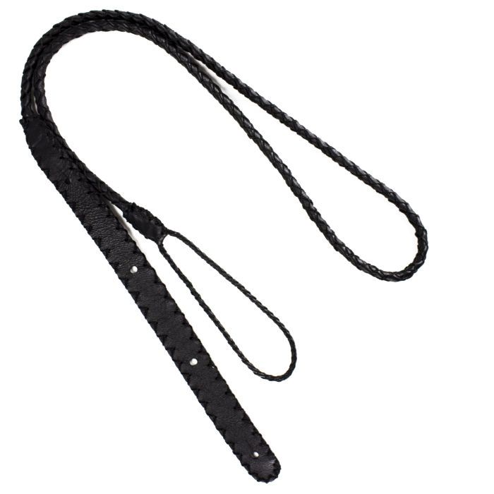 Henry Heller Ukulele/Uke Strap, Leather Braid, Black, HP21B-BLK