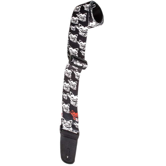 Henry Heller Sublimination Series, 2" Wide Guitar Strap, Good Luck Cats