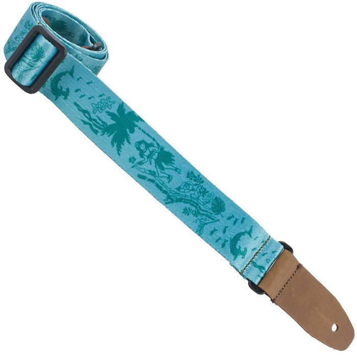 Henry Heller Artist Sublimination Series, 1.5" Wide Uke/Ukulele Strap, Green Ocean