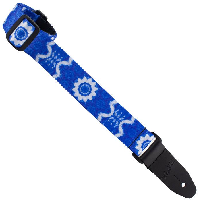 Henry Heller Kaleidoscope Series, 1.5" Wide Uke/Ukulele Strap, Blue/White