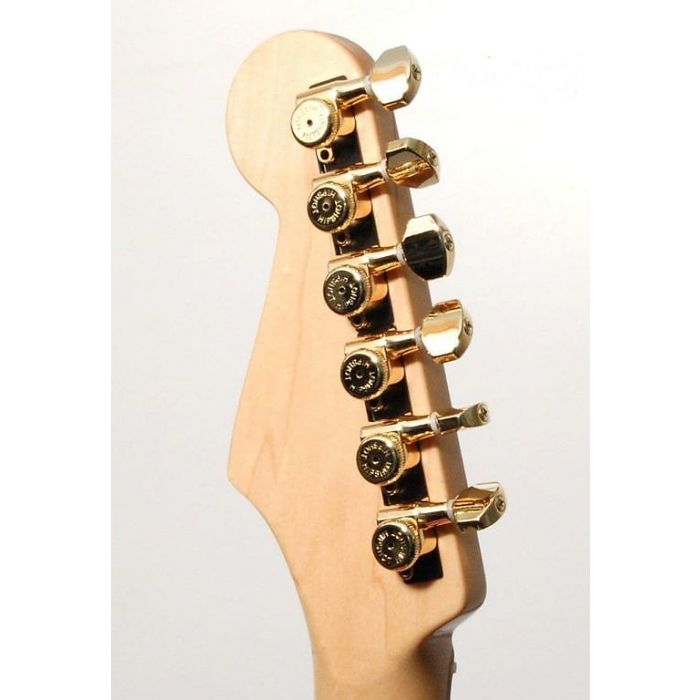 Hipshot 6K1EL0G-STAG Grip-Lock 6 Inline Staggered Closed LOCKING Tuners, GOLD