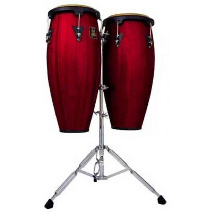 LP Latin Percussion Aspire 11" & 12" Wood Congas Dark Wood w/Stand