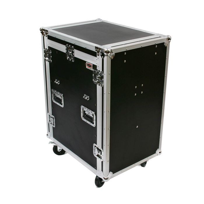 OSP 16-Space ATA Mixer/Amp Rack Flight Tour Road Case with Table - MC12U-16SL