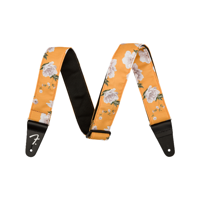 Genuine Fender 2" Floral Guitar Strap, Marigold, 099-0638-029