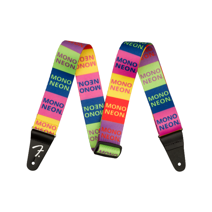 Genuine Fender 2" MonoNeon Logo Guitar Strap, Multi-Color, 099-0623-071