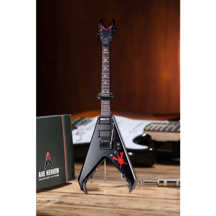 AXE HEAVEN Kerry King Dean USA V Limited Edition Custom Miniature Guitar Gift