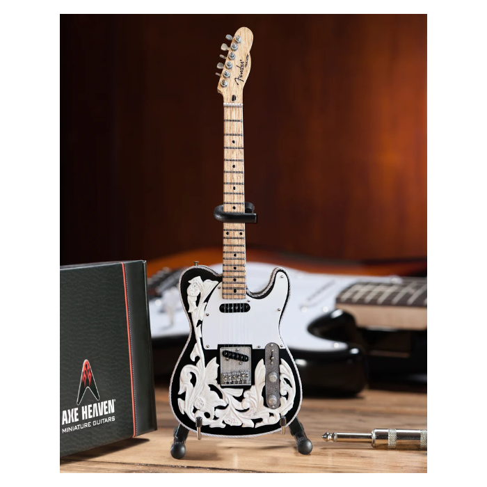 AXE HEAVEN Waylon Jennings Tribute Fender Telecaster Miniature Guitar Gift