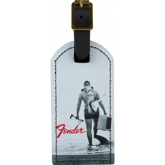  Genuine Fender Guitars Vintage Ad Luggage/Suitcase Tag, Scuba Diver