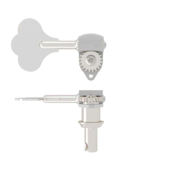 Hipshot 20670CT Single Clover Key Treble Side Ultralite Bass Tuning Key 3/8"- Chrome