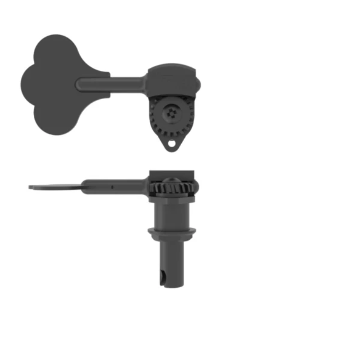 Hipshot 20670BT Single Clover Key Treble Side Ultralite Bass Tuning Key 3/8"- Black