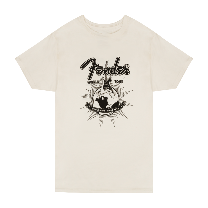 Fender Guitars WORLD TOUR Tee T-Shirt, S, SMALL