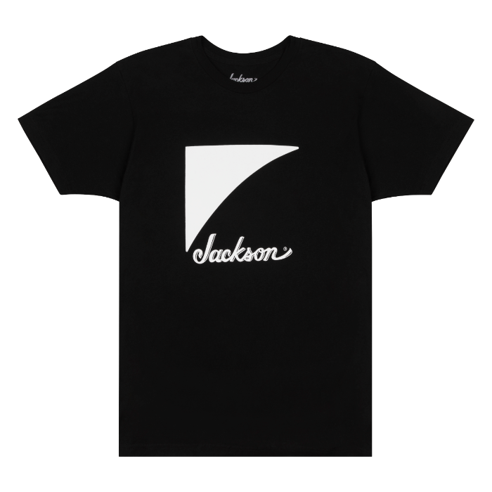 Jackson Guitars Shark Fin Logo T-Shirt, Black, M, MEDIUM