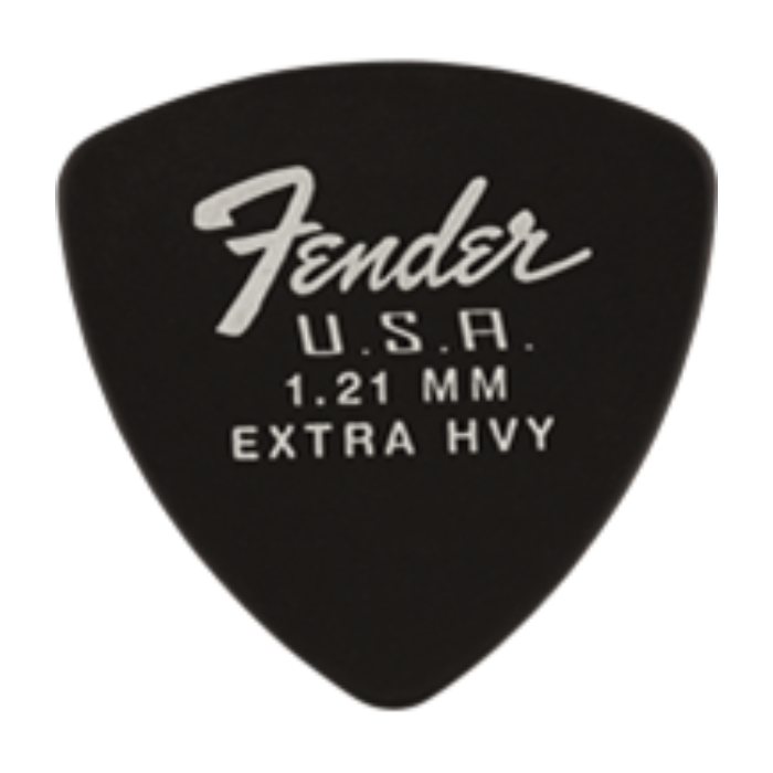 Fender Dura-Tone 346 Shape Guitar Picks, 1.21, Black, 12-Pack