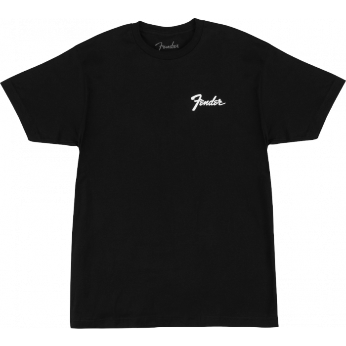 Genuine Fender Guitars Transition Logo Tee Shirt, Black, Small (S)