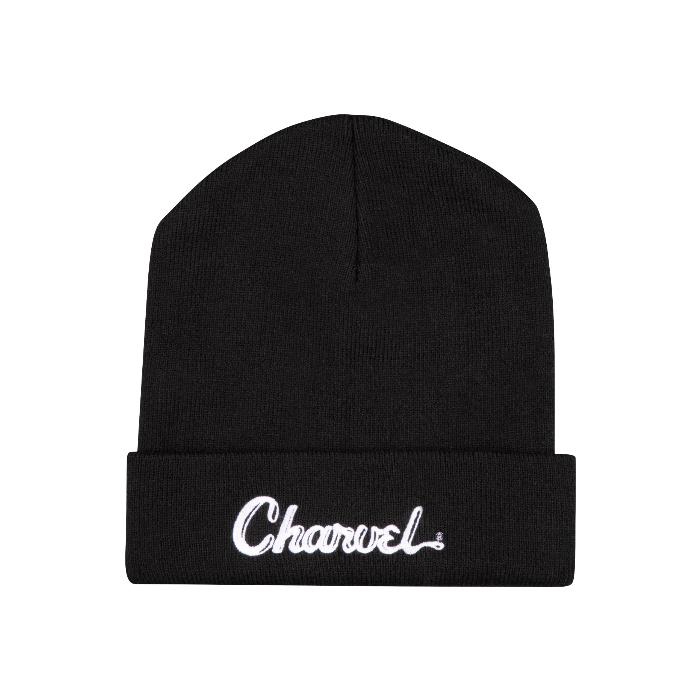 Genuine Charvel Guitars Toothpaste Logo Premium Beanie, Black, One Size Fits