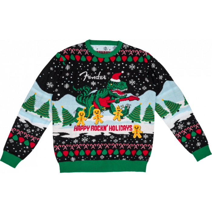 Genuine Fender Guitars 2023 "TELEREX" Ugly Christmas Sweater, M, MEDIUM