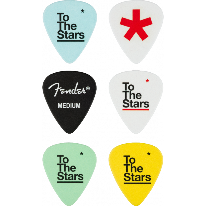 Genuine Fender Tom DeLonge 351-Shape Guitar Picks, Medium (6)