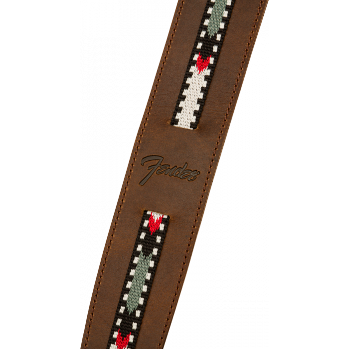 Genuine Fender Paramount Acoustic Guitar Leather Strap, Brown - 099-0612-021