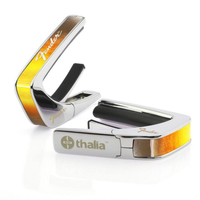 Thalia X Fender Guitar Capo - Chrome, Sunburst with White Perine Logo