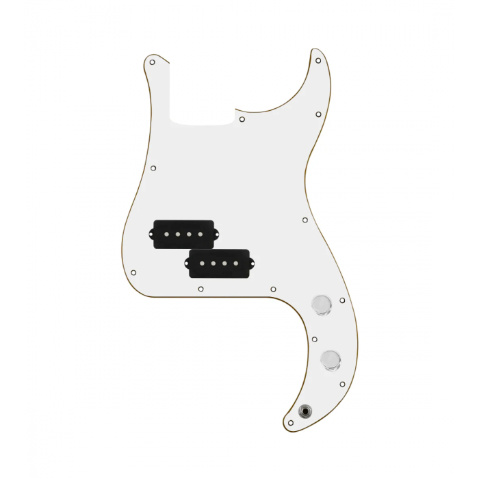 920D Custom  Precision Bass Loaded Pickguard, Drive (Hot), White Pickguard, and PB Wiring Harness