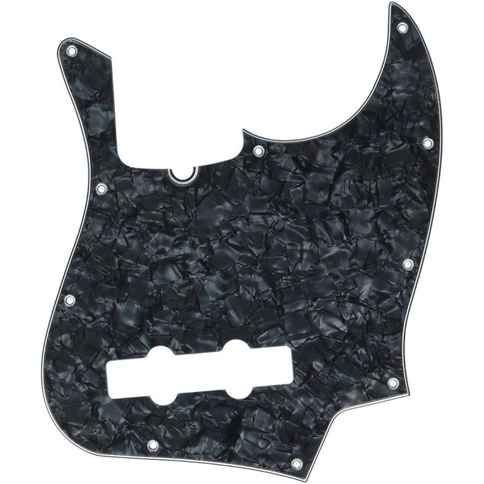 Genuine Fender Standard Jazz/J-Bass Pickguard, 10-Hole, 4-Ply - BLACK PEARL