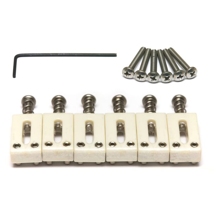 Graph Tech TUSQ Bridge Saddles Set for Strat & Tele, 2-1/16" Spacing, PQ-8000-00