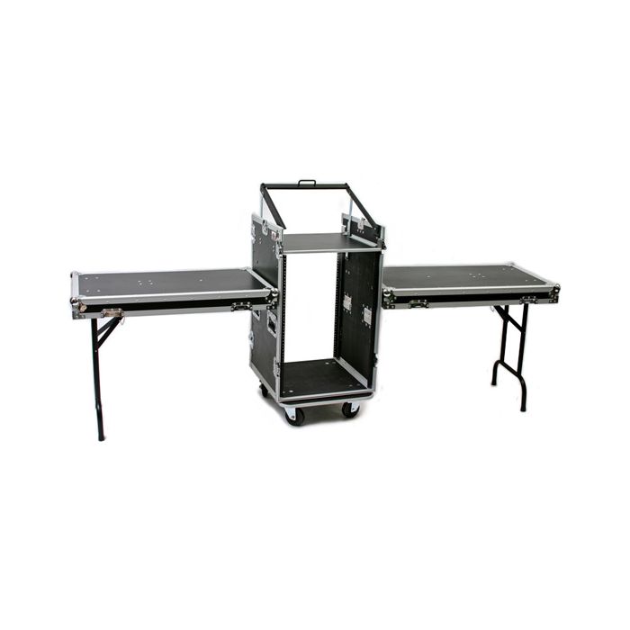 OSP PRO19 16-Space ATA Mixer Rack Road Tour Case with Standing Table Lids