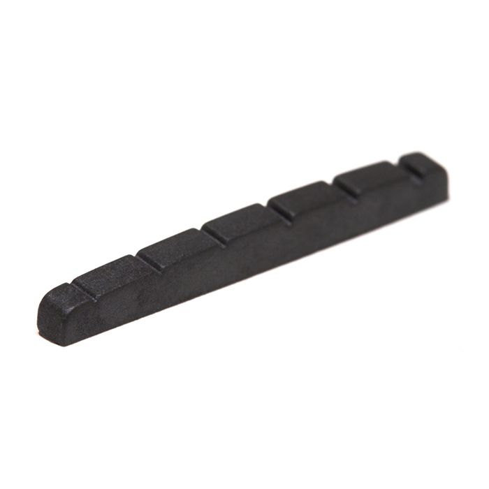 Graph Tech Black TUSQ XL 42.9mm Flat Bottom, Slotted Strat Nut, PT-5043-00