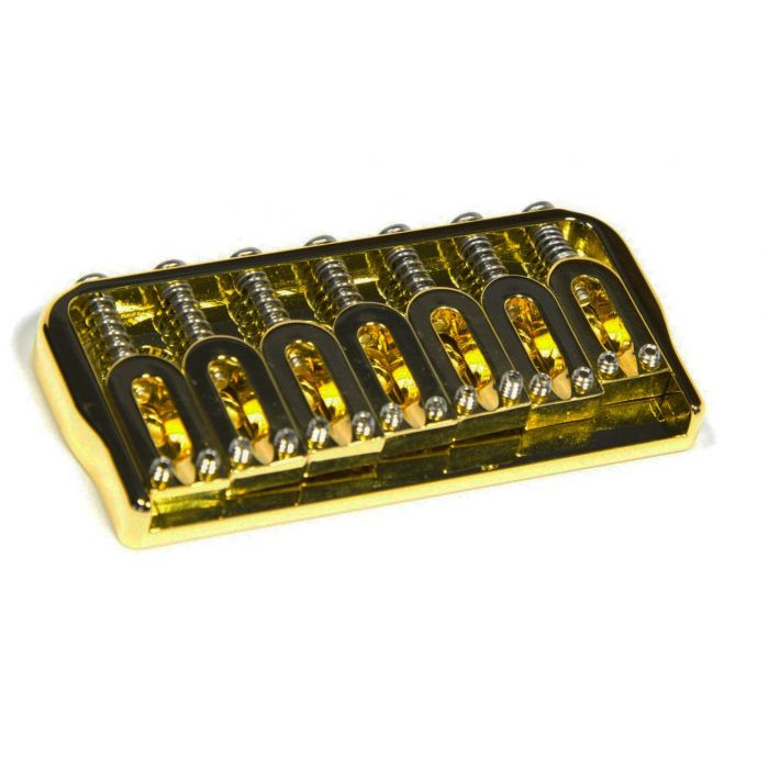 Hipshot 41070G 7-String Hardtail Fixed Electric Guitar Bridge .125" - GOLD