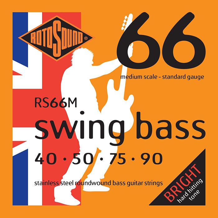 Rotosound RS66M Medium-Scale 4-String Swing Bass Strings Set, 40-90