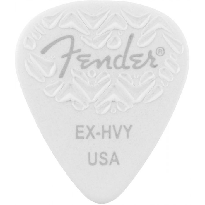 Genuine Fender Wavelength 351 Guitar Picks (6 Pack) EXTRA HEAVY - WHITE