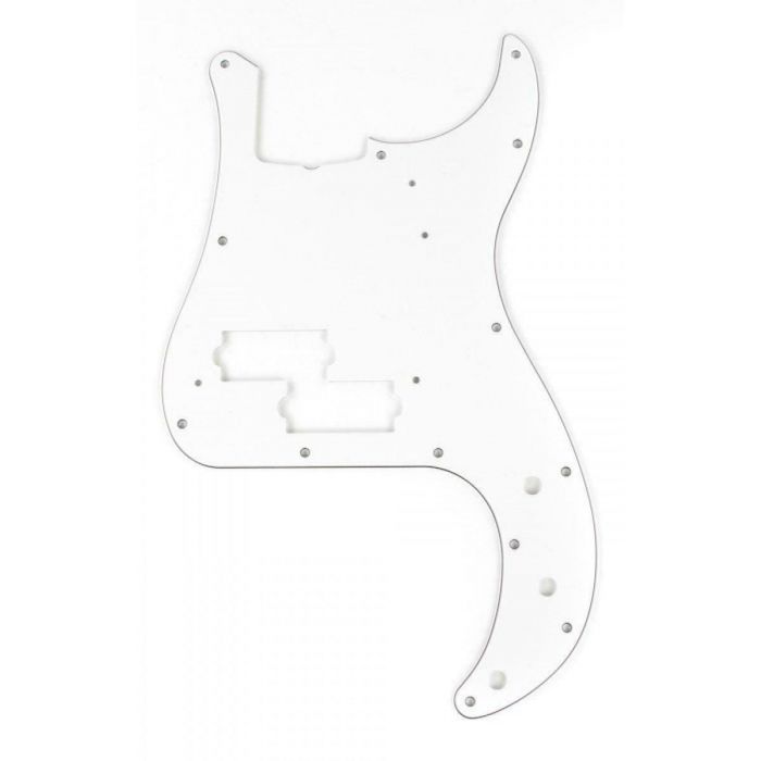 Genuine Fender Pickguard, MIM Deluxe Precision Bass, 13 Hole, White, 3-Ply