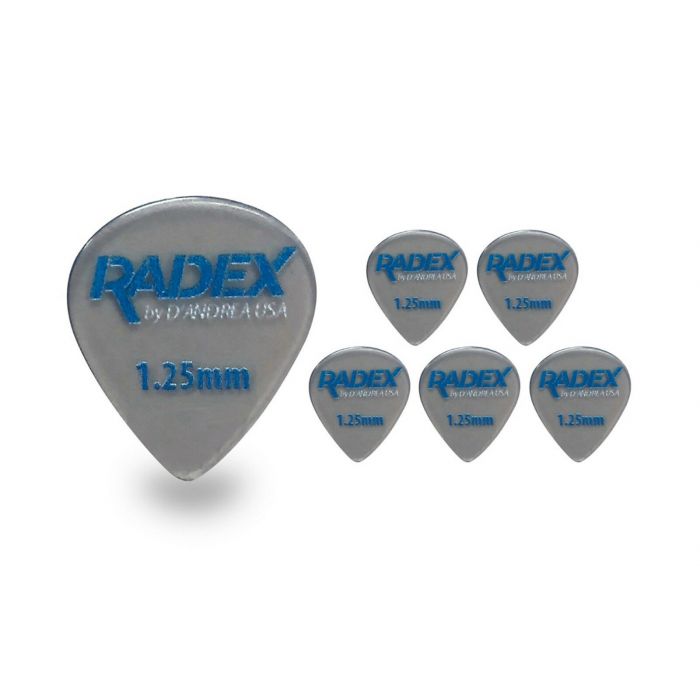 D'Andrea Radex 551 Shape 1.25mm Guitar Picks - 6 Pack