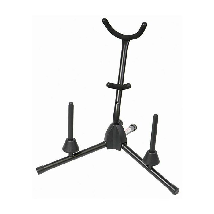 Stageline SAX-32 Black Tubular Saxophone/Sax Stand with 2 Clarinet/Fute Pegs