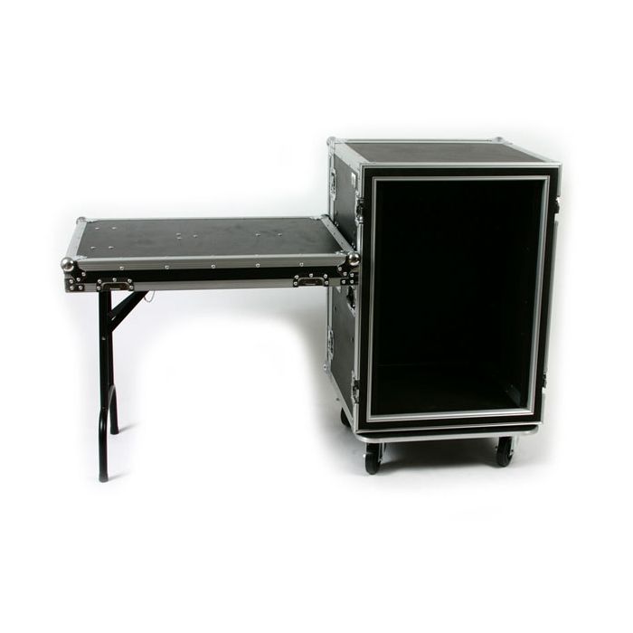 OSP 16-Space ATA Shock Mount Deep Amp Flight Rack Case w/ Table - SC16U-20SL