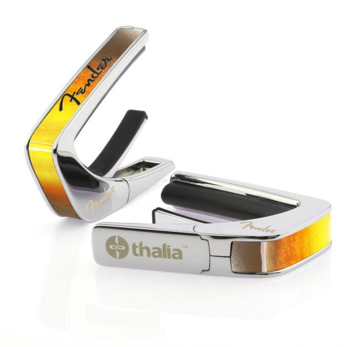 Thalia X Fender Guitar Capo - Chrome, Sunburst with Black Spaghetti Logo