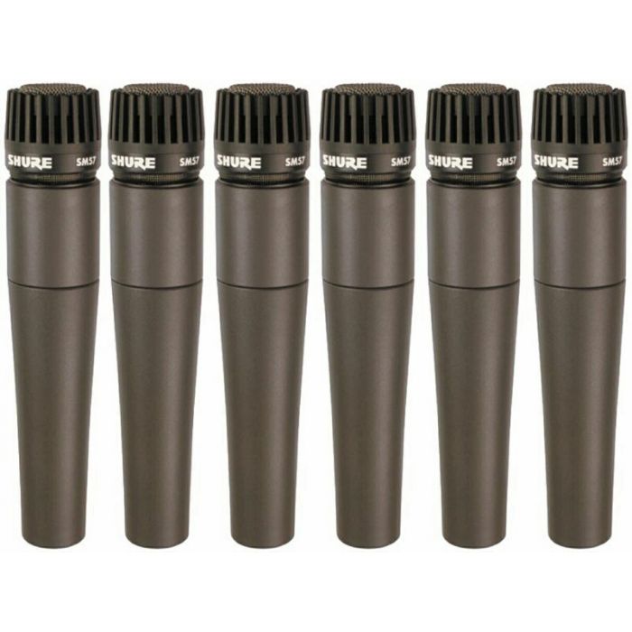 6 Pack - Shure SM57 SM-57 Dunamic Microphones Mics