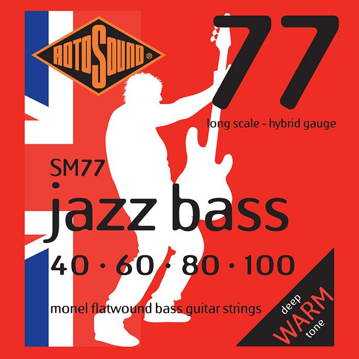 Rotosound SM77 Long-Scale 4-String Jazz Bass Strings Set, 40-100