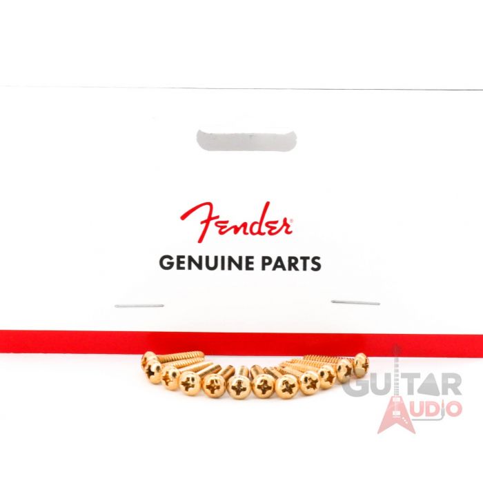 Genuine Fender GOLD Guitar Pickup/Switch Mounting Screws - Package of 12