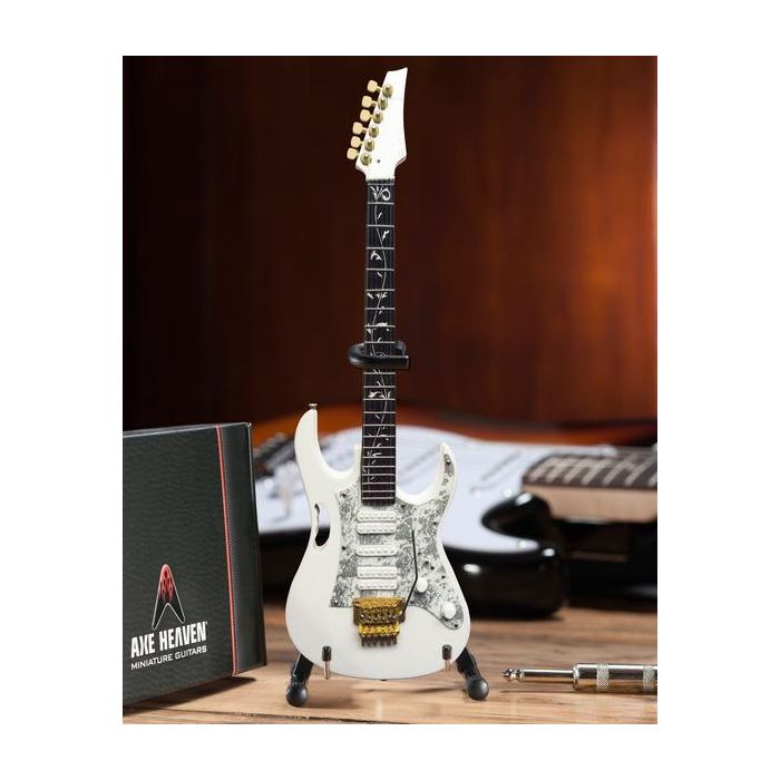 AXE HEAVEN Steve Vai Signature White JEM Miniature Guitar Display Gift