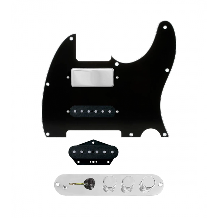 920D Custom Mason Style Loaded Pickguard for Nashville Tele With Black Pickguard and TMAS-C Control Plate