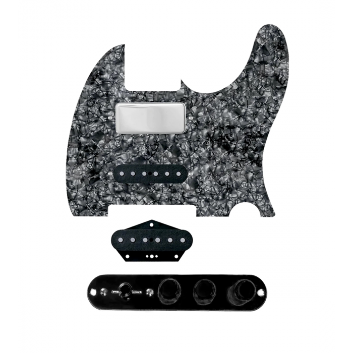 920D Custom Mason Style Loaded Pickguard for Nashville Tele With Black Pearl Pickguard and TMAS-B Control Plate