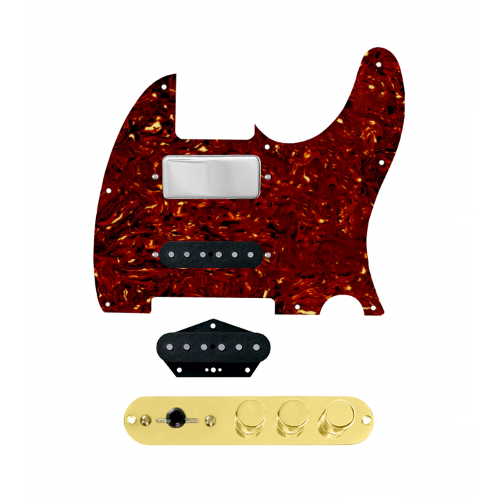 920D Custom Mason Style Loaded Pickguard for Nashville Tele With Tortoise Pickguard and TMAS-G Control Plate