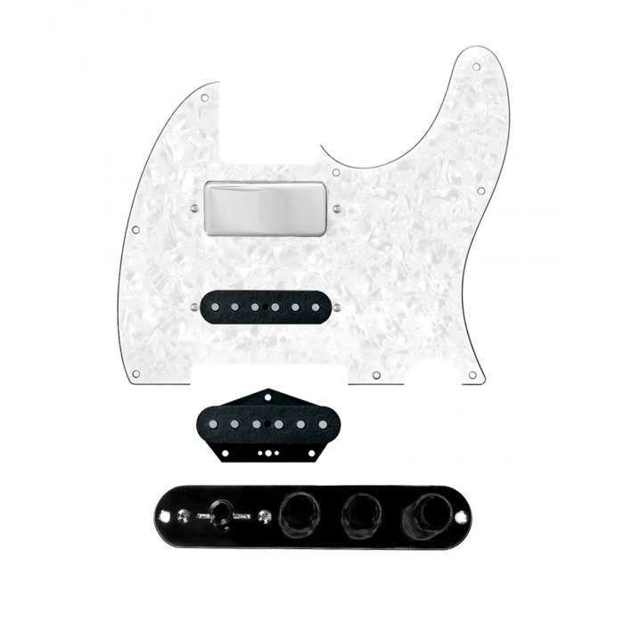 920D Custom Mason Style Loaded Pickguard for Nashville Tele With White Pearl Pickguard and TMAS-B Control Plate