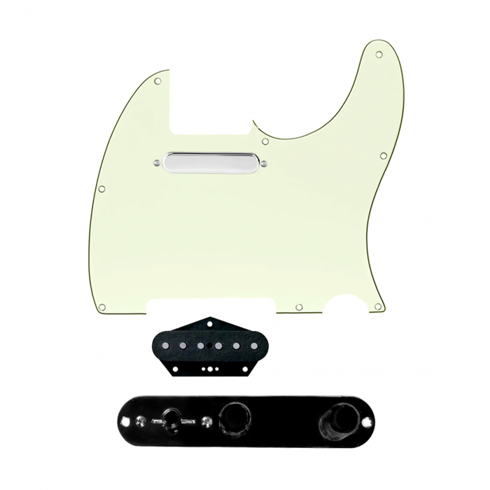 920D Custom Texas Vintage Loaded Pickguard for Tele With Mint Green Pickguard and T3W-B Control Plate