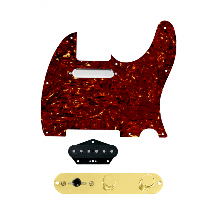 920D Custom Texas Vintage Loaded Pickguard for Tele With Tortoise Pickguard and T4W-G Control Plate