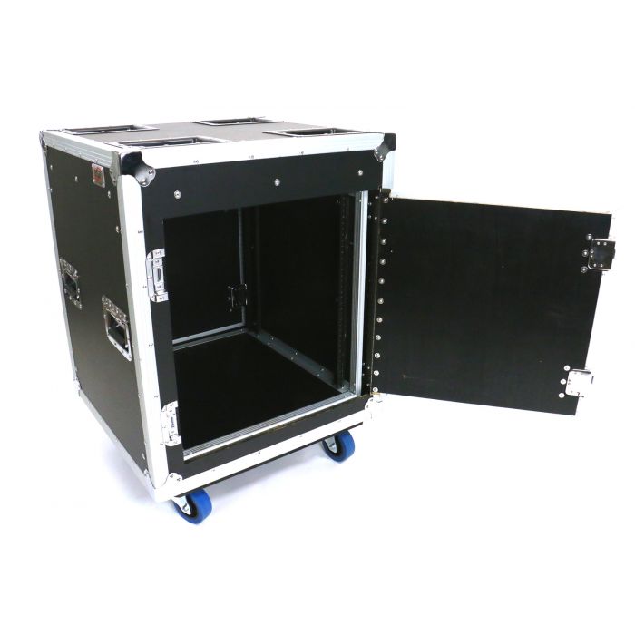 OSP TR12U-20-SR-PD Tour Ready 12-Space 20" Deep Shock Rack Case w/ Pocket Doors